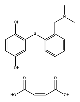 but-2-enedioic acid, 2-[2-(dimethylaminomethyl)phenyl]sulfanylbenzene- 1,4-diol