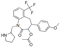 3-(acetyloxy)-1,3,4,5-tetrahydro-4-(4-methoxyphenyl)-1-(2-pyrrolidinylmethyl)-6-(trifluoromethyl)-2H-benzazepin-2-one