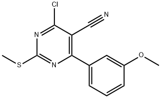4-氯-6-(3-甲氧苯基)-2-(甲硫基)嘧啶-5-甲腈
