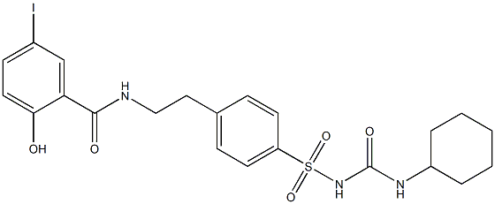 N-[2-[4-(环己基氨基甲酰氨基磺酰基)苯基]乙基]-2-羟基-5-碘苯甲酰胺