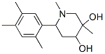 1,3-dimethyl-6-(2,4,5-trimethylphenyl)piperidine-3,4-diol