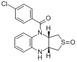cis-1,3,3a,4,9,9a-Hexahydro-4-(4-chlorobenzoyl)thieno(3,4-b)quinoxalin e 2-oxide