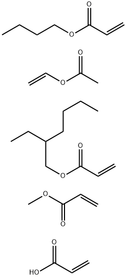 2-Propenoic acid, polymer with butyl 2-propenoate, ethenyl acetate, 2-ethylhexyl 2-propenoate and methyl 2-propenoate
