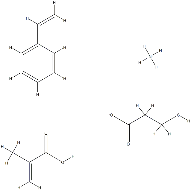 2-Propenoic acid, 2-methyl-, telomer with ethenylbenzene and 3-mercaptopropanoic acid, ammonium salt
