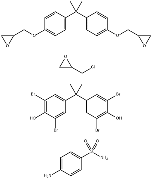 Benzenesulfonamide, 4-amino-, polymer with (chloromethyl)oxirane, 4,4'-(1-methylethylidene)bis[2,6-dibromophenol] and 2,2'-[(1-methylethylidene) bis(4,1-phenyleneoxymethylene)]bis[oxirane]