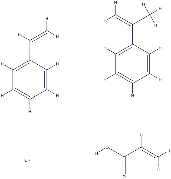 2-Propenoic acid, polymer with ethenylbenzene and (1-methylethenyl)benzene, sodium salt