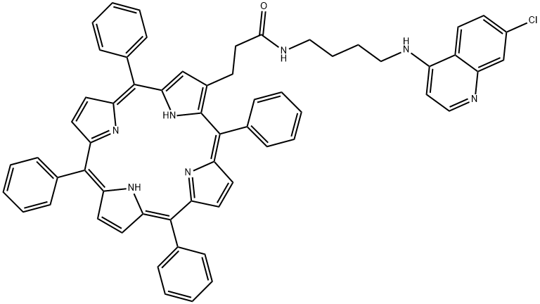 5,10,15,20-tetraphenyl-1-3-(4-(4-aminobutyl)-7-chloroquinoline)propioamidoporphine