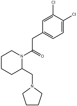 2-(3,4-二氯苯基)-1-(2-(吡咯烷-1-基甲基)哌啶-1-基)乙酮盐酸盐