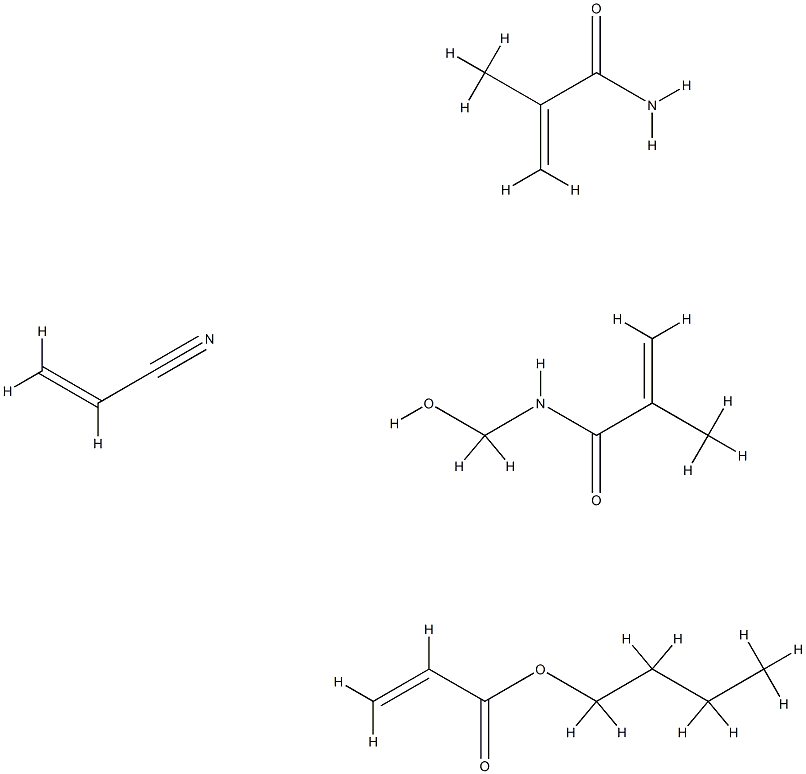 2-Propenoic acid, butyl ester, polymer with N-(hydroxymethyl)-2-methyl-2-propenamide, 2-methyl-2-propenamide and 2-propenenitrile