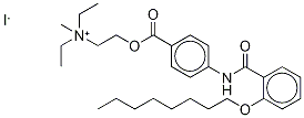 N,N-二乙基-N-甲基-2-(4-(2-(辛氧基)苯甲酰胺基)苯甲酰氧基)乙铵 溴化物