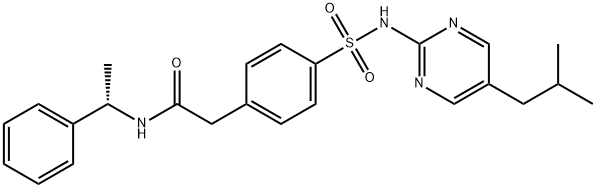 4-[[[5-(2-Methylpropyl)-2-pyrimidinyl]amino]sulfonyl]-N-[(S)-1-phenylethyl]benzeneacetamide