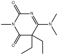 2,4(3H,5H)-Pyrimidinedione,6-(dimethylamino)-5,5-diethyl-3-methyl-(9CI)