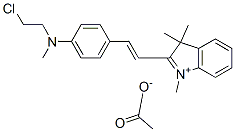 乙酸-2-[2-[4-[(2-氯乙基)甲氨基]苯基]乙烯基]-1,3,3-三甲基-3H-吲哚盐