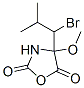2,5-Oxazolidinedione,  4-(1-bromo-2-methylpropyl)-4-methoxy-