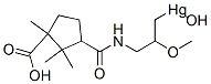 [3-[[(3-Carboxy-2,2,3-trimethylcyclopentyl)carbonyl]amino]-2-methoxypropyl]hydroxymercury(II)