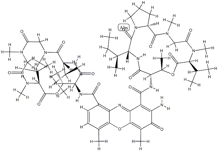 Actinocinedioyl[cyclo(L-Thr*-D-aIle-N-methyl Gly-N-methyl Gly-N-methyl-L-Val-)]cyclo(L-Thr*-D-aIle-L-Pro-N-methyl Gly-N-methyl-L-Val-)