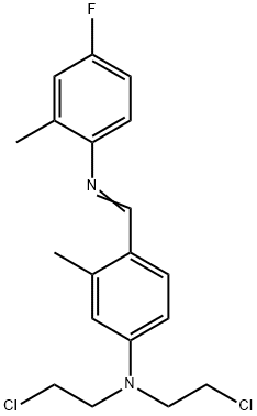 N,N-Bis(2-chloroethyl)-4-[[(4-fluoro-2-methylphenyl)imino]methyl]-3-methylaniline