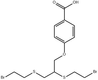 p-(2,3-Di(2-bromoethylthio)-n-propyloxy)benzoic acid