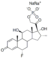 PREGNA-1,4-DIENE-3,20-DIONE, 6-FLUORO-11,17-DIHYDROXY-16-METHYL-21-(PHOSPHONOOXY)-, DISODIUM SALT, (