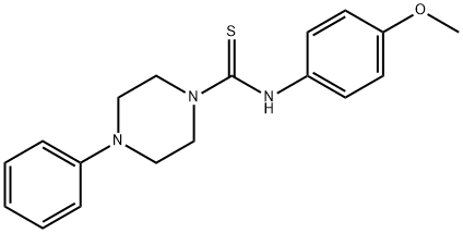 N-(4-methoxyphenyl)-4-phenyltetrahydro-1(2H)-pyrazinecarbothioamide