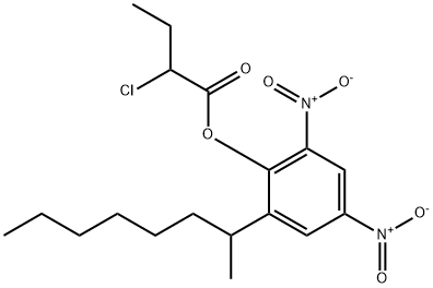 2-Chlorobutanoic acid 2-(1-methylheptyl)-4,6-dinitrophenyl ester