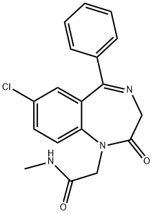 2,3-Dihydro-2-oxo-7-chloro-5-phenyl-N-methyl-1H-1,4-benzodiazepine-1-acetamide