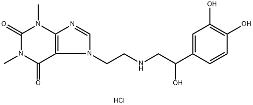 7-[2-[[2-(3,4-dihydroxyphenyl)-2-hydroxyethyl]amino]ethyl]-3,7-dihydro-1,3-dimethyl-1H-purine-2,6-dione monohydrochloride