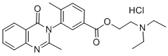 2-Metil-3-(3-carbossietildietilammino-6-metil-fenil)-4-chinazolone clo ridrate [Italian]