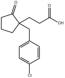 3-[1-[(4-chlorophenyl)methyl]-2-oxo-cyclopentyl]propanoic acid
