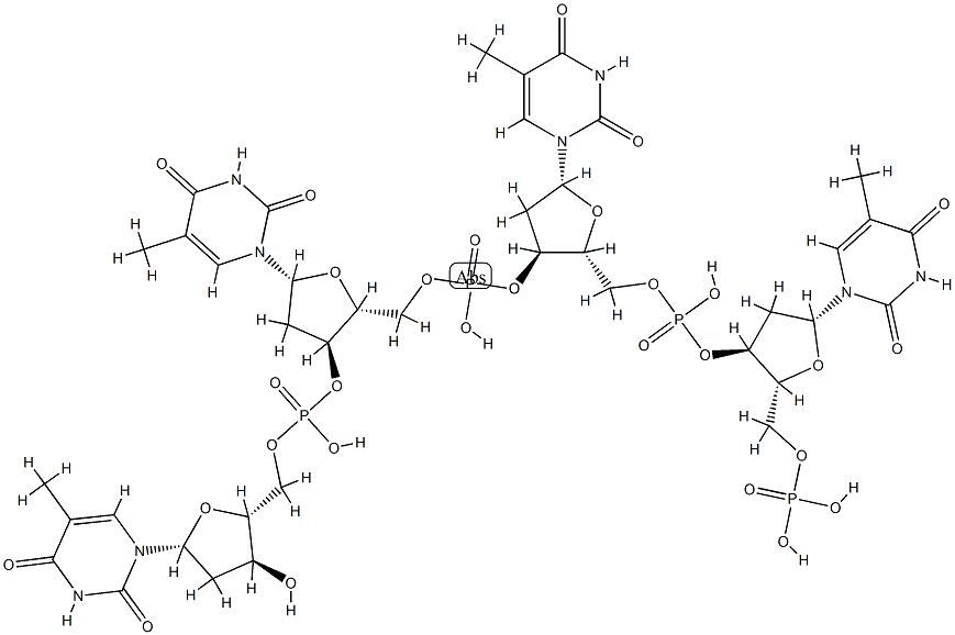 [(2R,3S,5R)-3-[hydroxy-[[(2R,3S,5R)-3-[hydroxy-[[(2R,3S,5R)-3-[hydroxy -[[(2R,3S,5R)-3-hydroxy-5-(5-methyl-2,4-dioxo-pyrimidin-1-yl)oxolan-2- yl]methoxy]phosphoryl]oxy-5-(5-methyl-2,4-dioxo-pyrimidin-1-yl)oxolan- 2-yl]methoxy]phosphoryl]oxy-5-(5-methyl-2,4-dioxo-pyrimidin-1-yl)oxola n-2-yl]methoxy]phosphoryl]oxy-5-(5-methyl-2,4-dioxo-pyrimidin-1-yl)oxo lan-2-yl]methoxyphosphonic acid