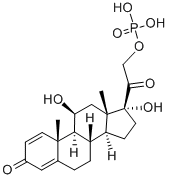 11beta,17,21-trihydroxypregna-1,4-diene-3,20-dione 21-(dihydrogen phosphate)