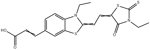 6-Benzothiazolineacrylic  acid,  3-ethyl-2-[2-(3-ethyl-4-oxo-2-thioxo-5-thiazolidinylidene)ethylidene]-  (7CI,8CI)