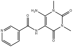 Nicotinamide,  N-(6-amino-1,2,3,4-tetrahydro-1,3-dimethyl-2,4-dioxo-5-pyrimidinyl)-  (7CI,8CI)