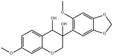 3-(6-Methoxy-1,3-benzodioxol-5-yl)-7-methoxy-3,4-dihydro-2H-1-benzopyran-3,4-diol