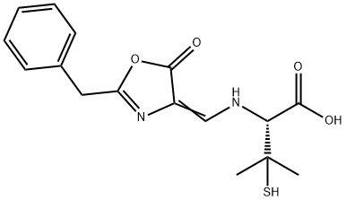 青霉素钠杂质Ⅶ(杂质I)2-[(1E)-[2-芐基-5-氧代噁唑-4(5H)-亚基]甲氨基]-3-巯基-3-甲基丁酸