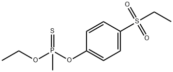Methylthiophosphonic acid O-ethyl O-[p-(ethylsulfonyl)phenyl] ester