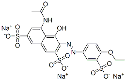 trisodium 5-(acetylamino)-3-[(4-ethoxy-3-sulphonatophenyl)azo]-4-hydroxynaphthalene-2,7-disulphonate