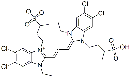 2-[3-[5,6-Dichloro-1-ethyl-3-(3-sulfobutyl)-1H-benzimidazole-2(3H)-ylidene]-1-propenyl]-5,6-dichloro-1-ethyl-3-(3-sulfonatobutyl)-1H-benzimidazole-3-ium