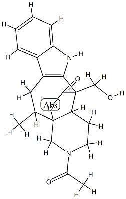 2-Acetyl-2,3,4,4a,5,6,11,12-octahydro-5-(hydroxymethyl)-12-methyl-1H-12a,5-(epoxymethano)pyrido[3',4':5,6]cyclohept[1,2-b]indol-14-one
