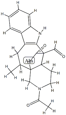 2-Acetyl-2,3,4,4a,11,12-hexahydro-12-methyl-14-oxo-1H-12a,5-(epoxymethano)pyrido[3',4':5,6]cyclohept[1,2-b]indole-5(6H)-carbaldehyde