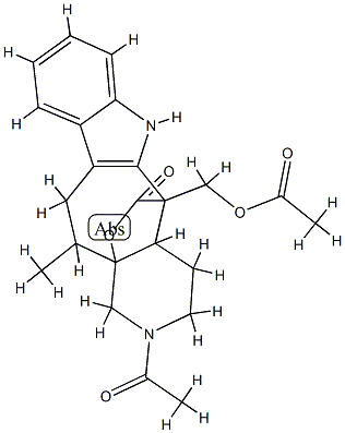 2-Acetyl-1,2,3,4,4a,5,6,11,12,12a-decahydro-12a-hydroxy-5-(acetoxymethyl)-12-methylpyrido[3',4':5,6]cyclohept[1,2-b]indole-5-carboxylic acid γ-lactone