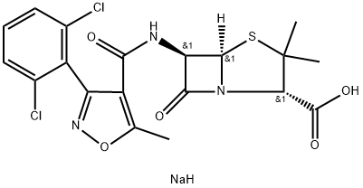 sodium [2S-(2alpha,5alpha,6beta)]-6-[[[3-(2,6-dichlorophenyl)-5-methylisoxazol-4-yl]carbonyl]amino]-3,3-dimethyl-7-oxo-4-thia-1-azabicyclo[3.2.0]heptane-2-carboxylate     [3.2.0]
