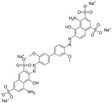 4-Amino-6-[[4'-[(8-amino-1-hydroxy-3,6-disulfo-2-naphthalenyl)azo]-3,3'-dimethoxy[1,1'-biphenyl]-4-yl]azo]-5-hydroxy-1,3-naphthalenedisulfonic acid tetrasodium salt
