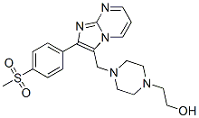 4-[[2-[4-(Methylsulfonyl)phenyl]imidazo[1,2-a]pyrimidin-3-yl]methyl]-1-piperazineethanol