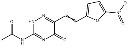 3-Acetamido-6-(2-(5-nitro-2-furyl)vinyl)-as-triazin-5-ol