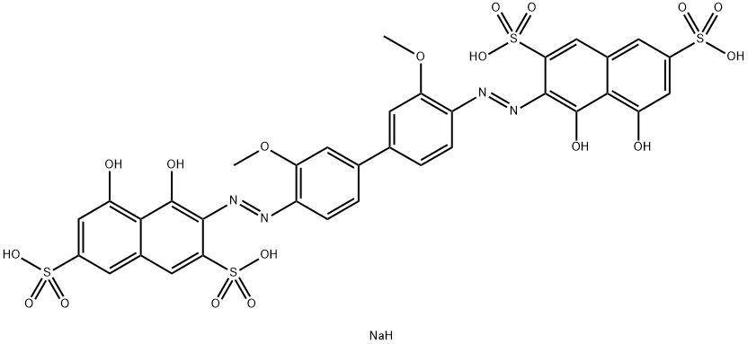 tetrasodium 3,3'-[(3,3'-dimethoxy[1,1'-biphenyl]-4,4'-diyl)bis(azo)]bis[4,5-dihydroxynaphthalene-2,7-disulphonate]