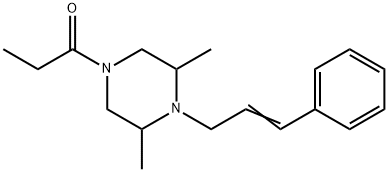 2,6-DIMETHYL-4-(1-OXOPROPYL)-1-(3-PHENYL-2-PROPENYL)PIPERAZINE