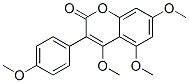 4,5,7-Trimethoxy-3-(4-methoxyphenyl)-2H-1-benzopyran-2-one