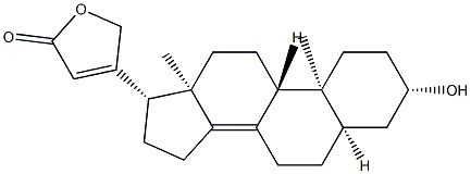 3β-Hydroxy-5β-carda-8(14),20(22)-dienolide