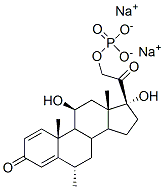 PREGNA-1,4-DIENE-3,20-DIONE, 11,17-DIHYDROXY-6-METHYL-21-(PHOSPHONOOXY)-, DISODIUM SALT, (6ALPHA,11B
